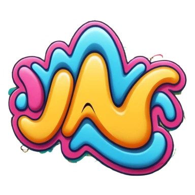 Graffiti painting top wall sticker