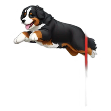 bernese mountain dog agility slalom sticker