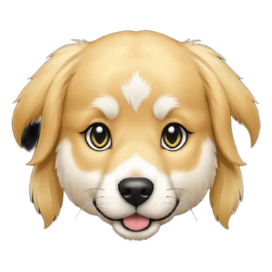 Gothic emo golden retriever dog sticker