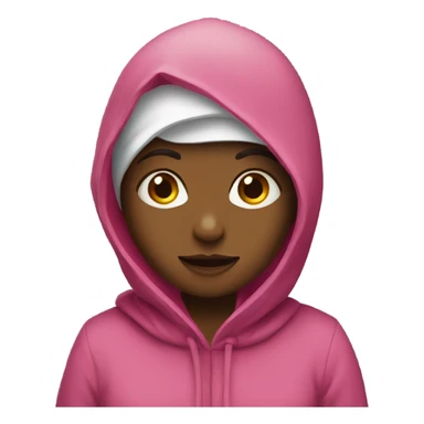 Girl wearing an oodie sticker