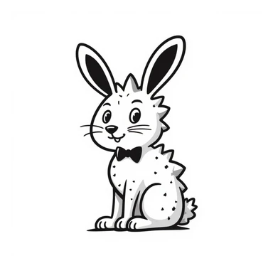 Prickly rabbit sticker