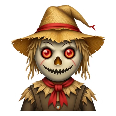 Scarecrow with Red Eyes horror look sticker