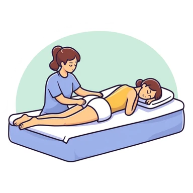 Boy massaging girlfriend sticker