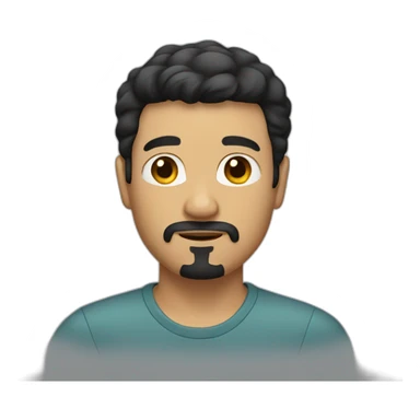 man with short black hair and goatee sticker