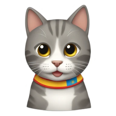 Un gato diciendo "ARRIBA ESPAÑA" sticker