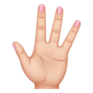 hand with 3 fingers and pinky finger up and thumb down sticker