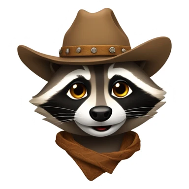 cowboy raccoon  sticker