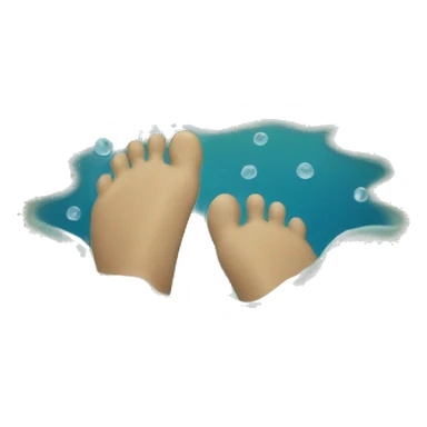 Feet in water sticker