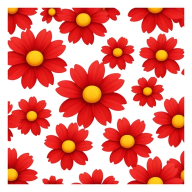 Red flowers sticker