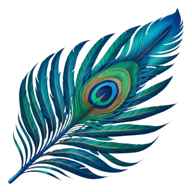 Peacock feather sticker