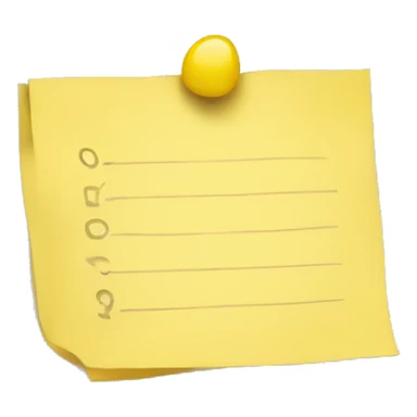 empty yellow note with no line  sticker