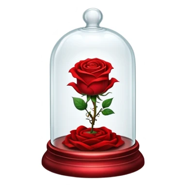 The glowing enchanted rose from Beauty and the Beast in its glass bell  sticker