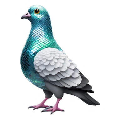 Disco ball pigeon  sticker