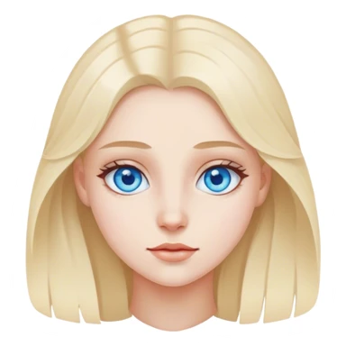 realistic portrait of girl blue eyes sticker
