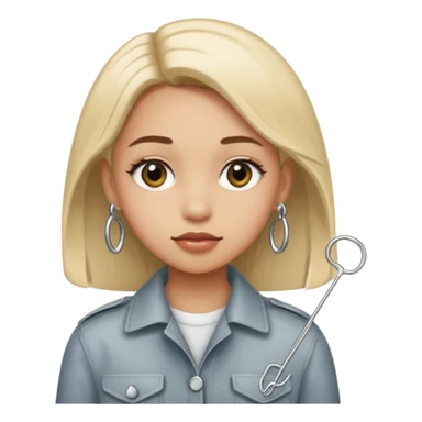 girls safety pin sticker