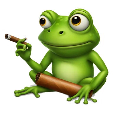 Frog with cigar  sticker