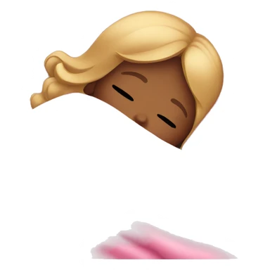 dark blonde girl sleeping with a pink blanket sticker