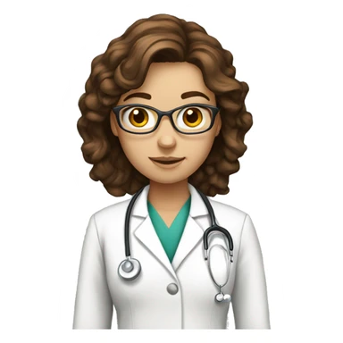 pretty brown haired medical student  sticker