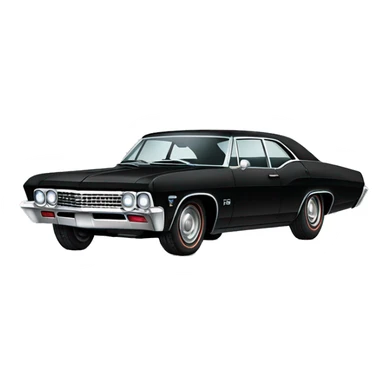 black 1967 Chevy Impala 4 door  sticker