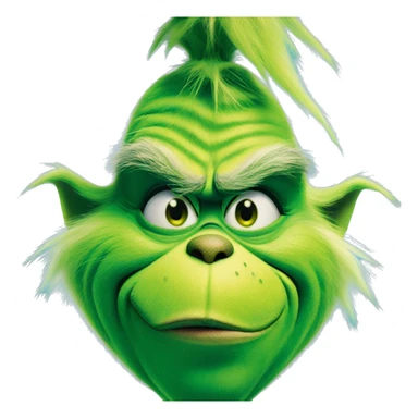 The grinch in a blue setting smiling menacingly sticker