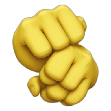 two yellow hands cracking knuckles sticker