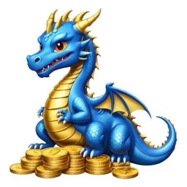 strack coins blue dragon sticker