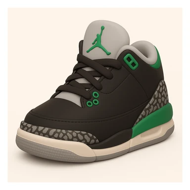 Edit the sneaker character in the style of 3D emoji (Microsoft style 3D fluent emojis) with no face, no arms, and no legs, in a sitting pose. Maintain the 3D emoji look and feel. sticker