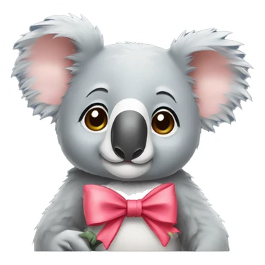 Koala with a bow sticker