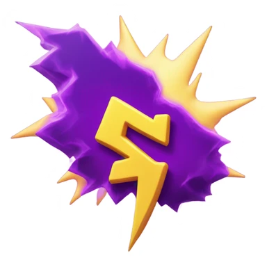 Purple lightning bolt sticker
