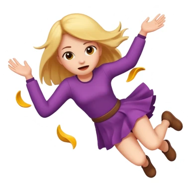 I want a falling emoji of girl sticker