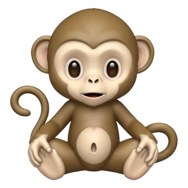 Creepy monkey doll sticker