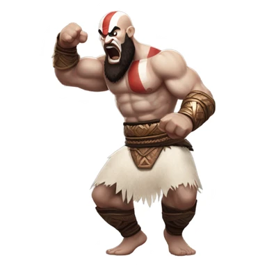 Kratos doing a haka  sticker