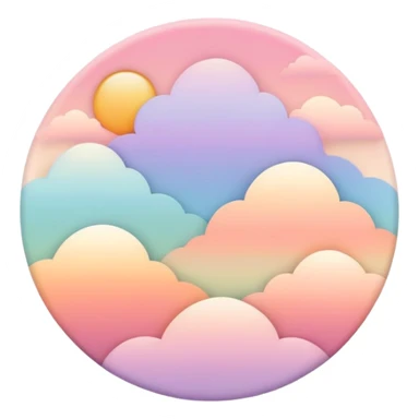  Romantic warm-colored pastel lush gradients aesthetic sticker