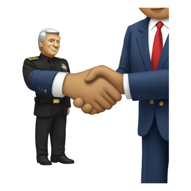 Trump shaking hands with a Mexican  sticker
