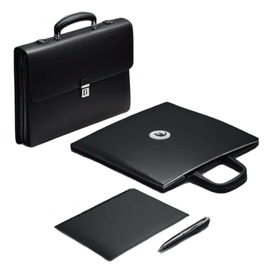 laptop and one briefcase next to it sticker