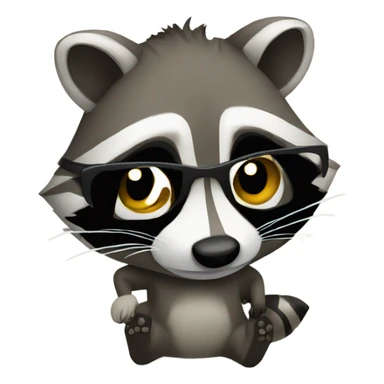 drunk raccoon  sticker