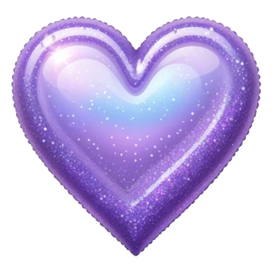 Lavender heart sparkle sticker