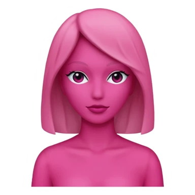 silueta de mujer rosa sin cara sticker