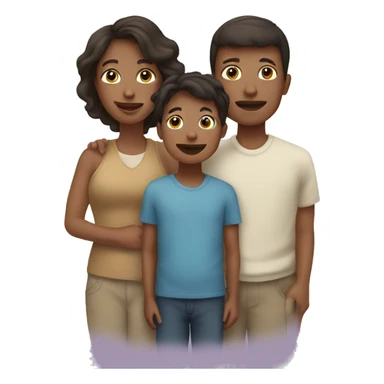 Mom and 3 sons sticker