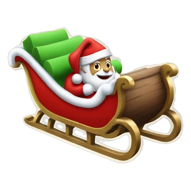 Santa’s sleigh  sticker