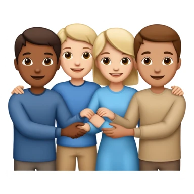 group holding hands sticker