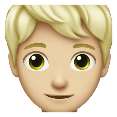 cute white blonde boy with green eyes sticker