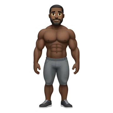 big muscular gay black man sticker