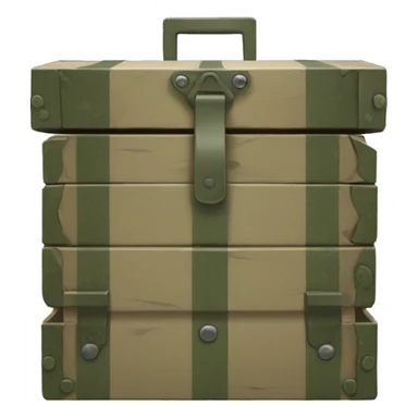 military box front view sticker