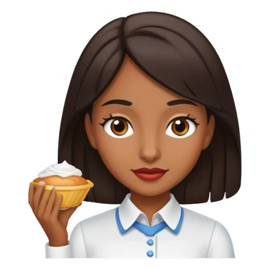 Chica morena de piel trabajando de camarera  sticker