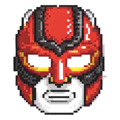 red and black luchador mask sticker