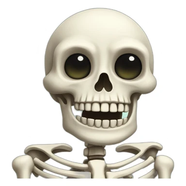 friendly large skeleton sticker