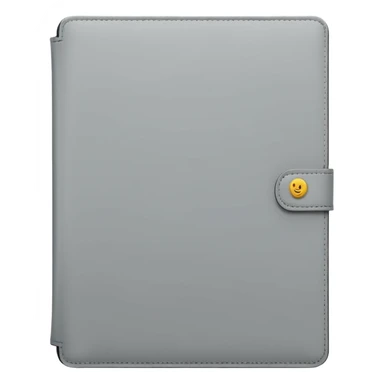 Closed forward facing Light grey trifold iPad cover
 sticker