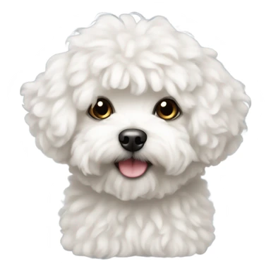 White curly maltipoo sticker