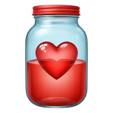 Cute heart in a jar sticker